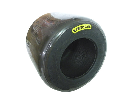 Wide Vega MCS Yellow Tire 850x6 2mm thin tread from top view