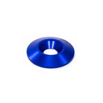 Blue anodized aluminum conical seat washer for kart mounting
