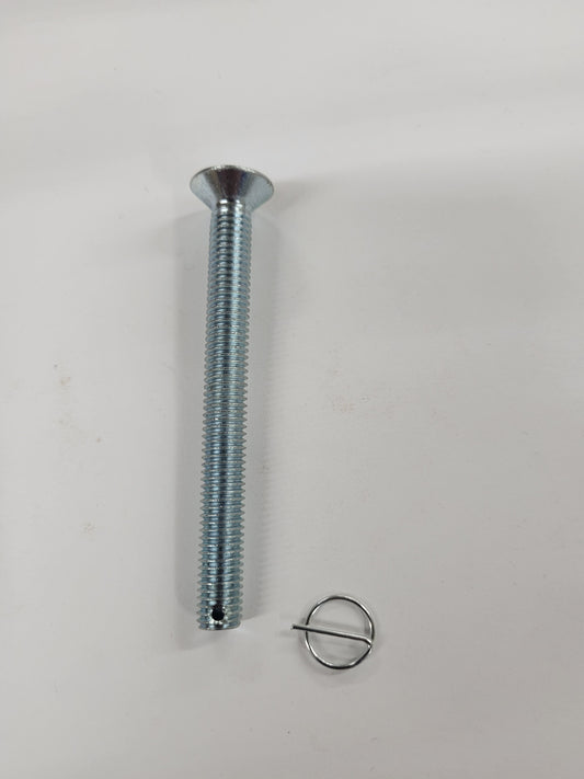 70mm flat head cap screw with drilled shank and pin