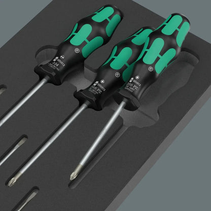 Wera 05150128001 9718 Kraftform Series 300 Screwdriver Set in Shadow Foam Insert - 7 Piece
