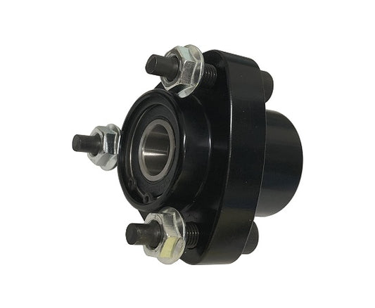 Metric front wheel hub featuring 5/8 bearings for kart racing