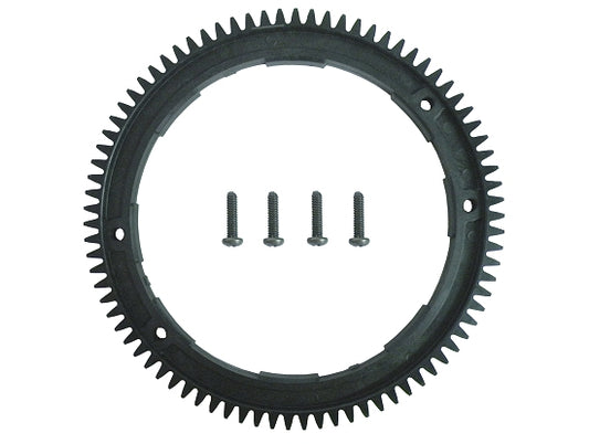 Toothed ring gear attached to Briggs World Formula flywheel